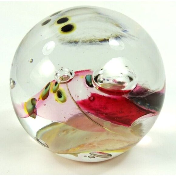 Ione Thorkelsson Signed Art Glass Paperweight 1995 Canadian Studio Abstract - Picture 13 of 16